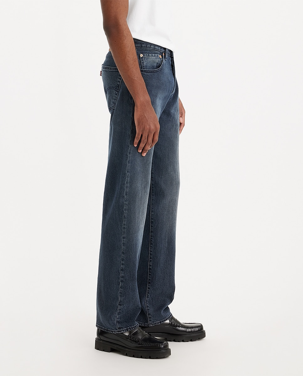 Jeans 501® Original Straight Stretch Azul-marinho-4