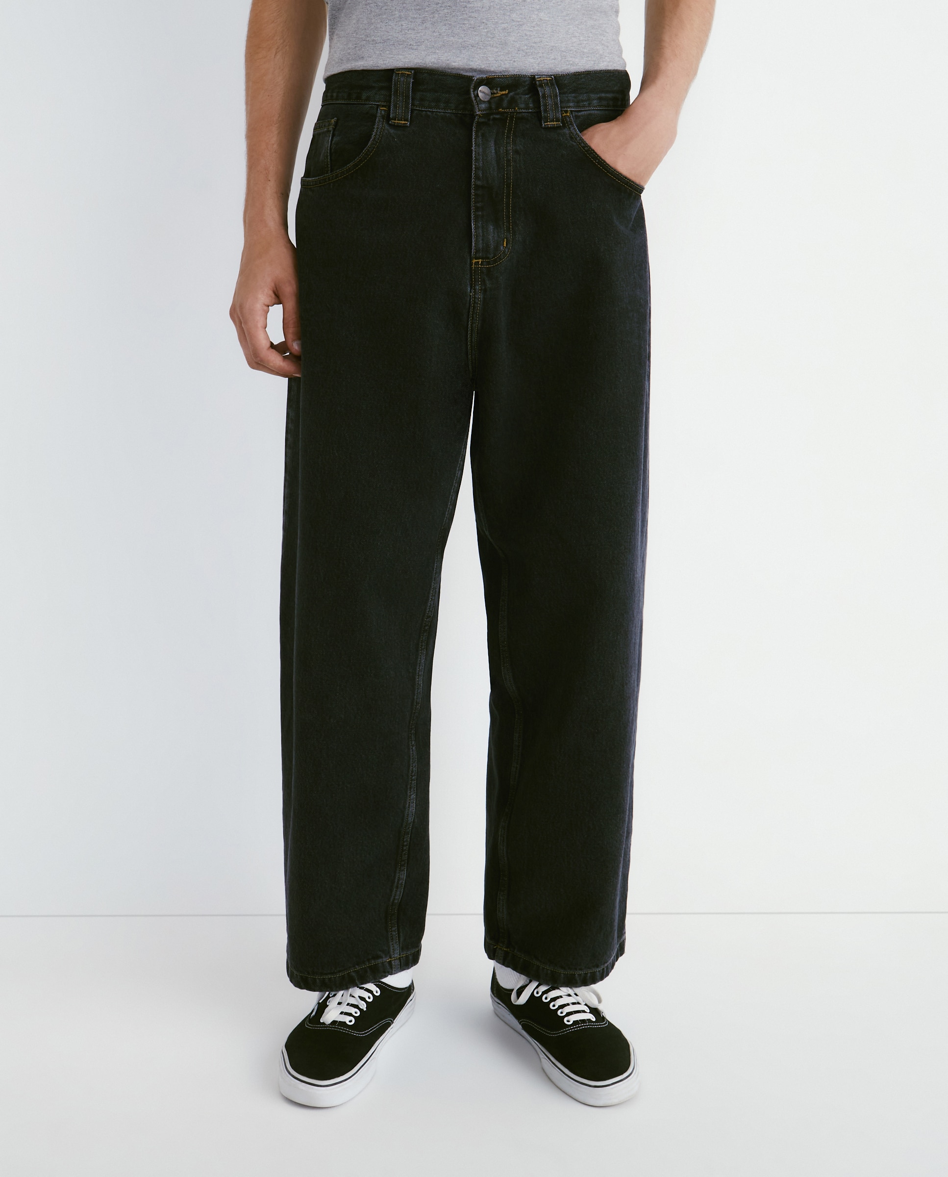 Jeans de Algodão Preto-2
