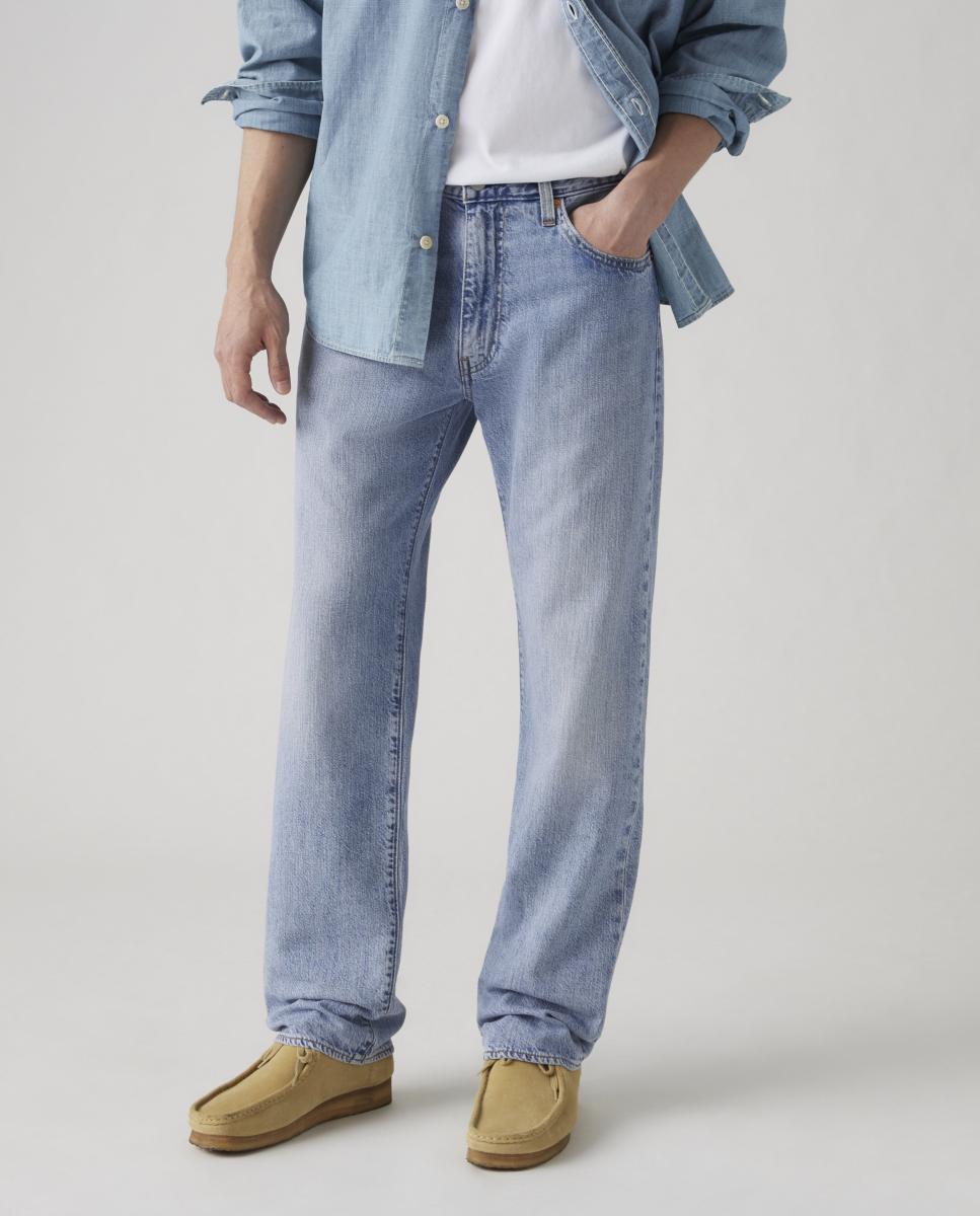 Vaquero de hombre 555™ Relaxed Straight con toque de lino - Levi's - Azul claro Azul claro-2