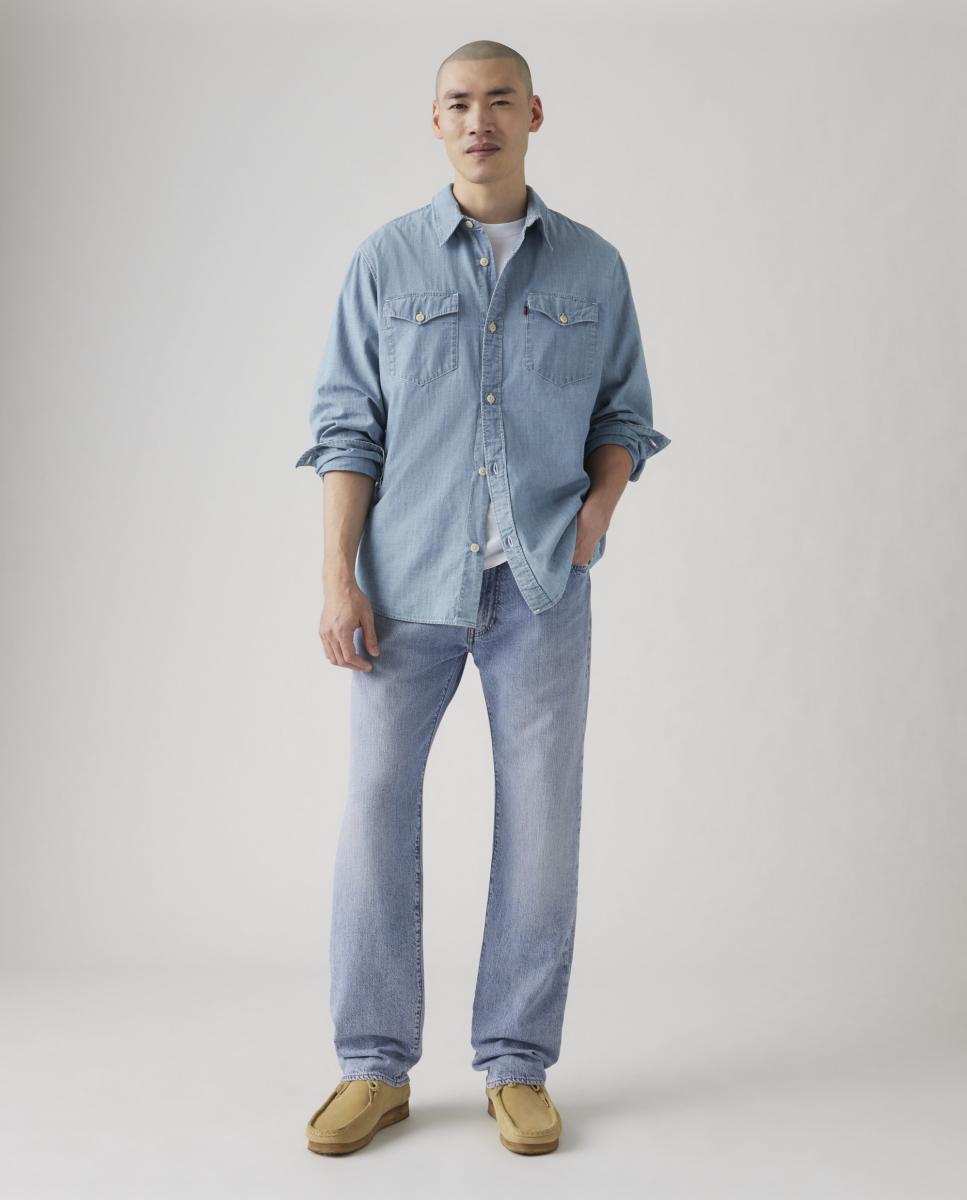 Vaquero de hombre 555™ Relaxed Straight con toque de lino - Levi's - Azul claro Azul claro-7
