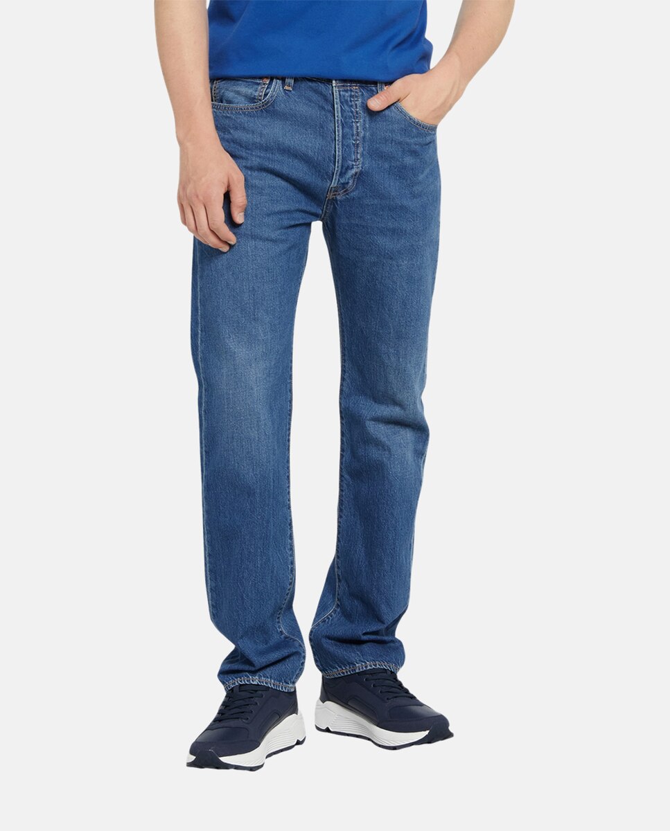 Jeans 501® Original Straight de Algodão Azul-marinho-2
