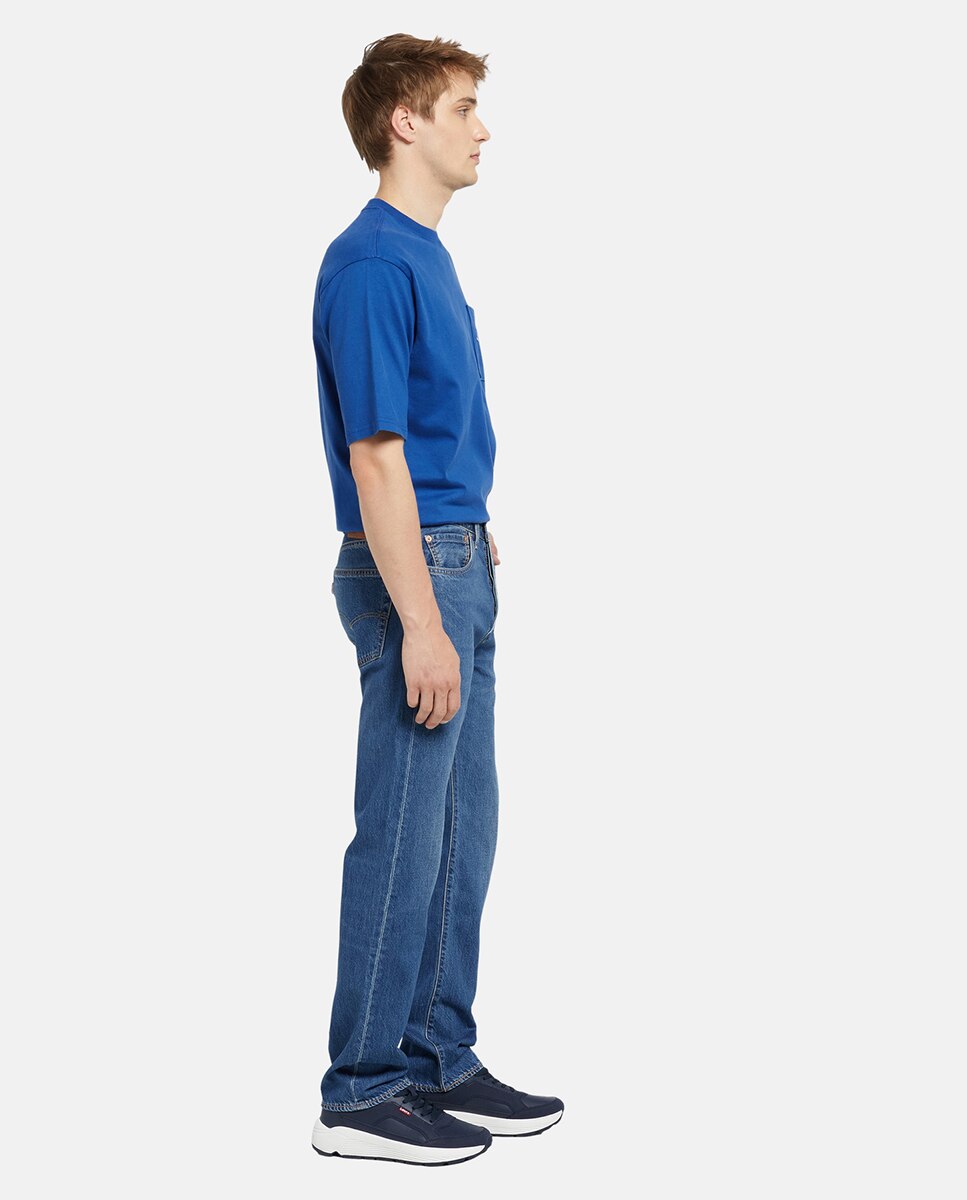 Jeans 501® Original Straight de Algodão Azul-marinho-4