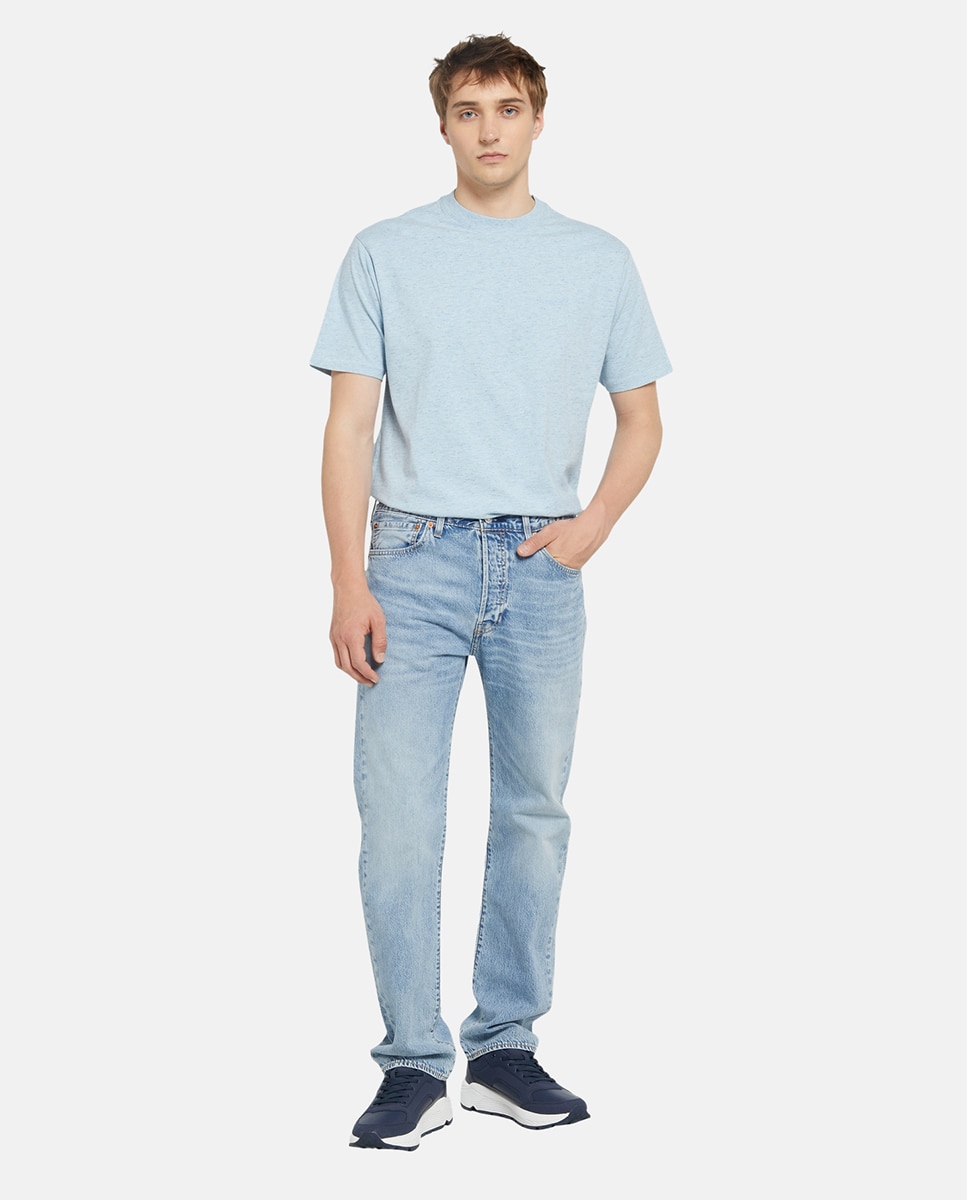 Jeans 501® Original Straight de Algodão Azul-1
