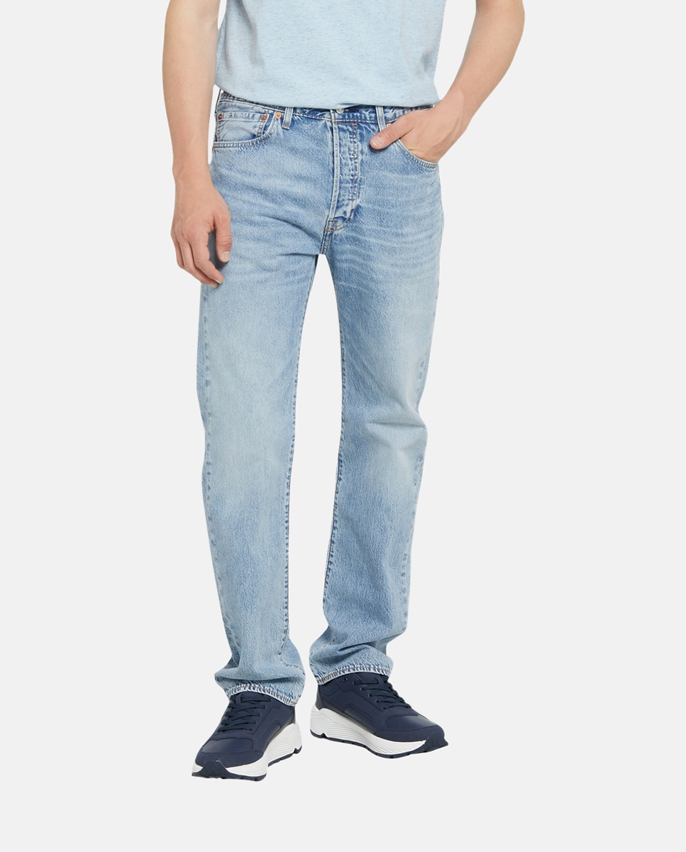 Jeans 501® Original Straight de Algodão Azul-2
