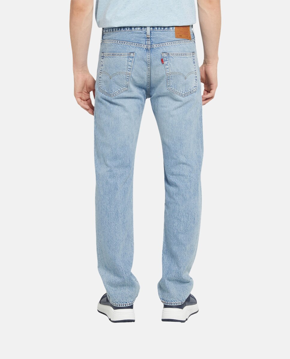 Jeans 501® Original Straight de Algodão Azul-3