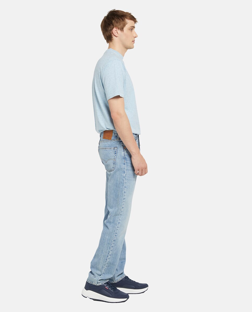 Jeans 501® Original Straight de Algodão Azul-4