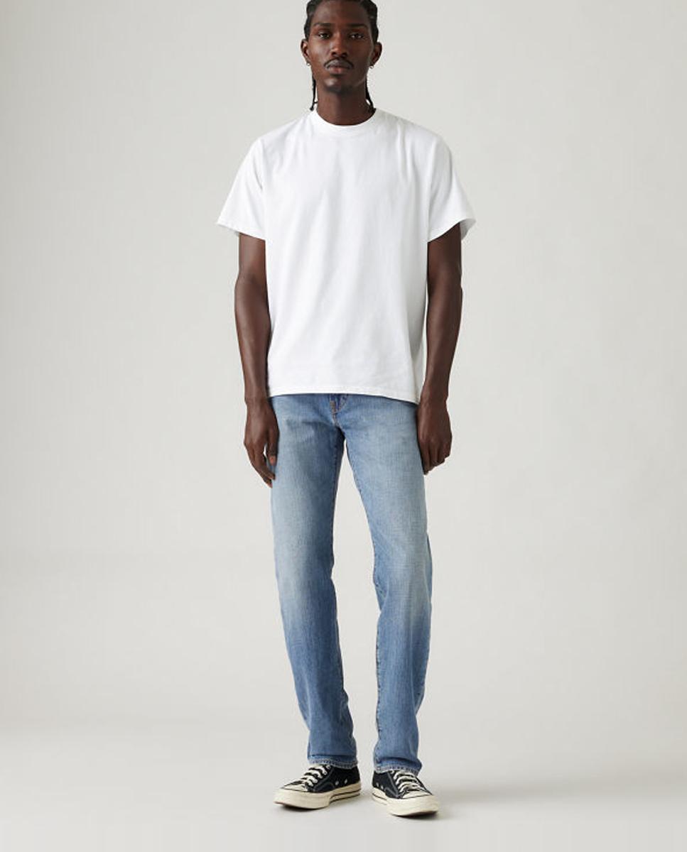 Jeans 502™ Taper com Toque de Linho Azul-8