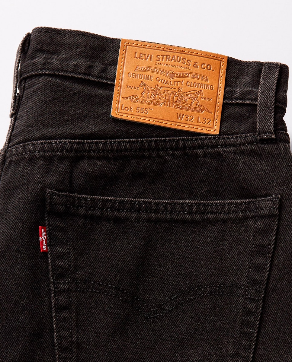 Jeans 555™ Relaxed Straight Preto-6