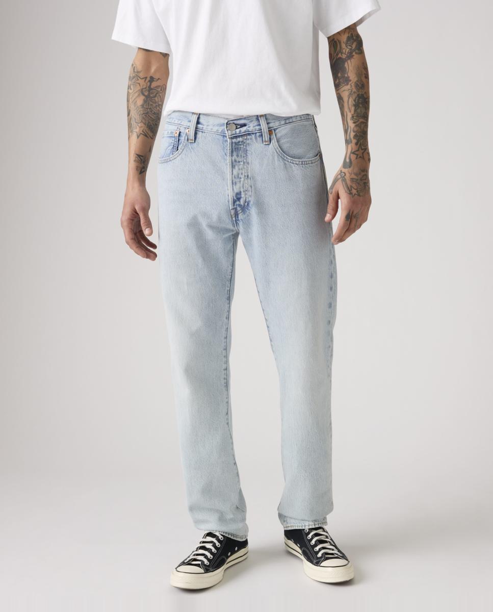 Jeans 501® Original Straight de Algodão Azul-claro-2