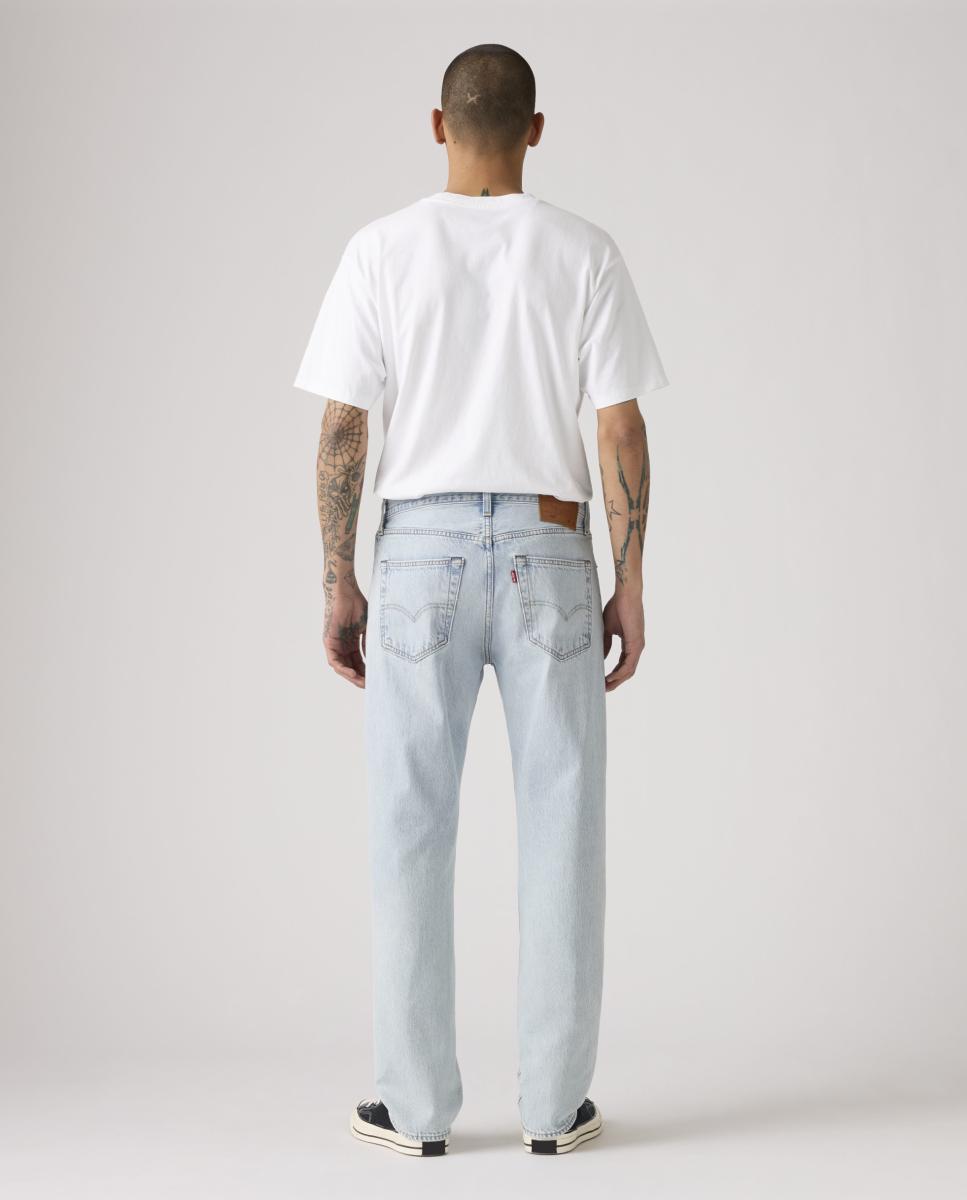 Jeans 501® Original Straight de Algodão Azul-claro-3