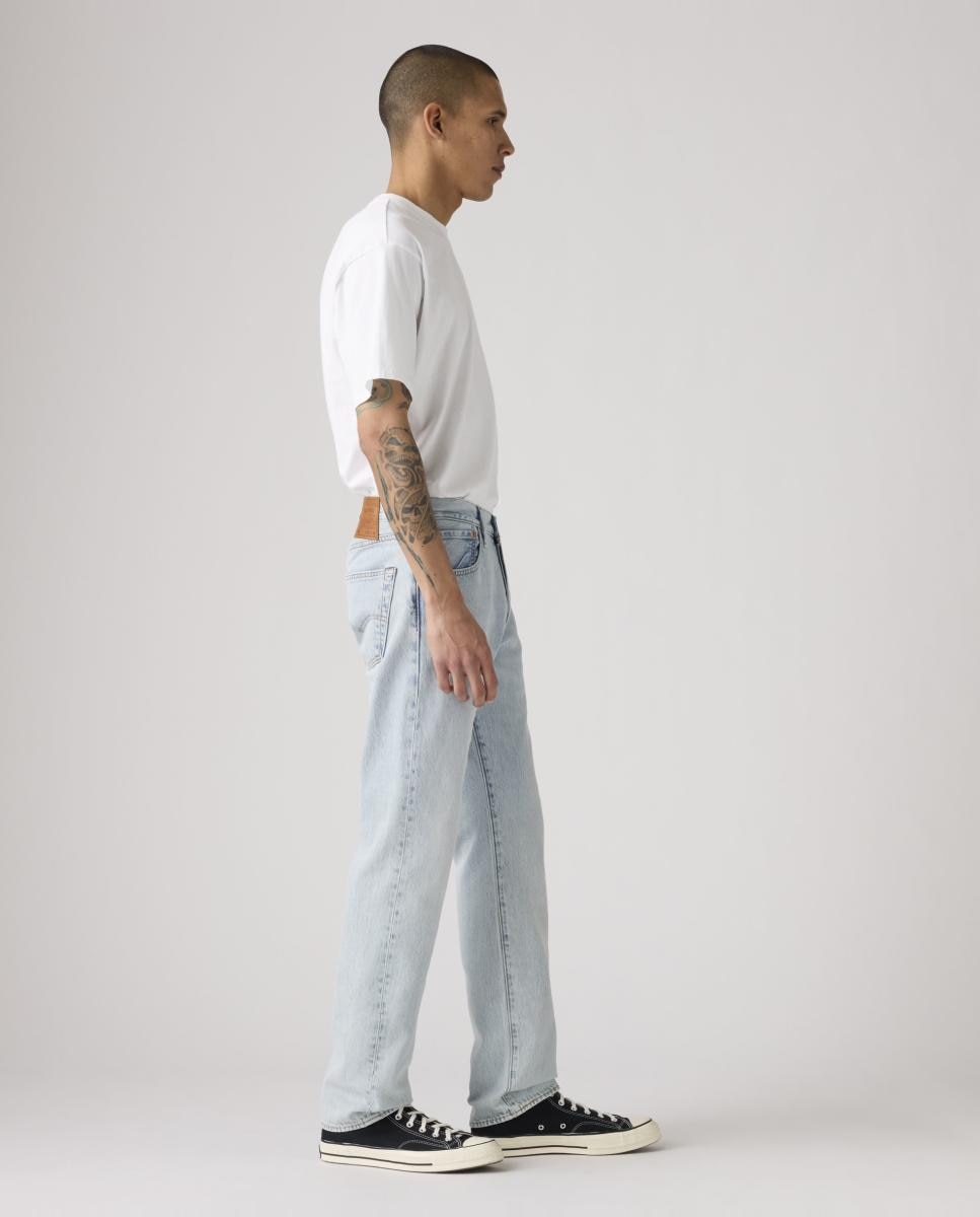 Jeans 501® Original Straight de Algodão Azul-claro-5