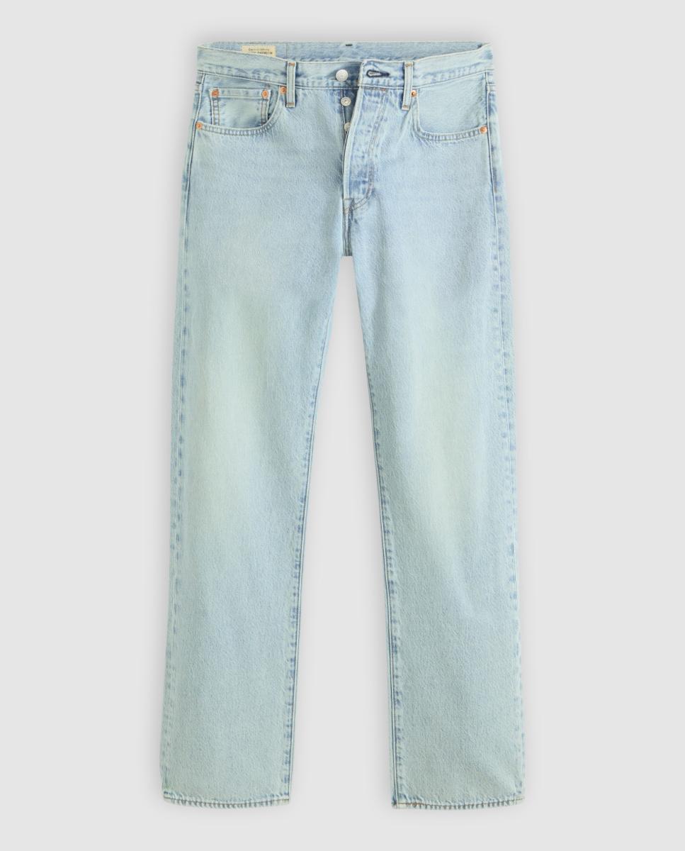 Jeans 501® Original Straight de Algodão Azul-claro-6