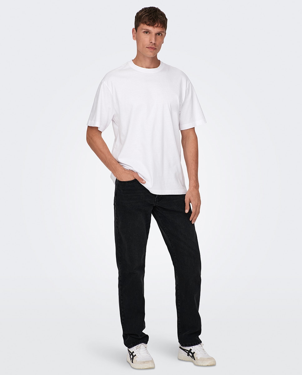 Jeans Straight Preto-1