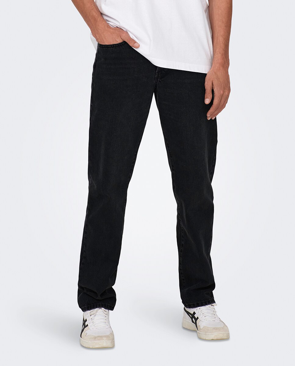 Jeans Straight Preto-2