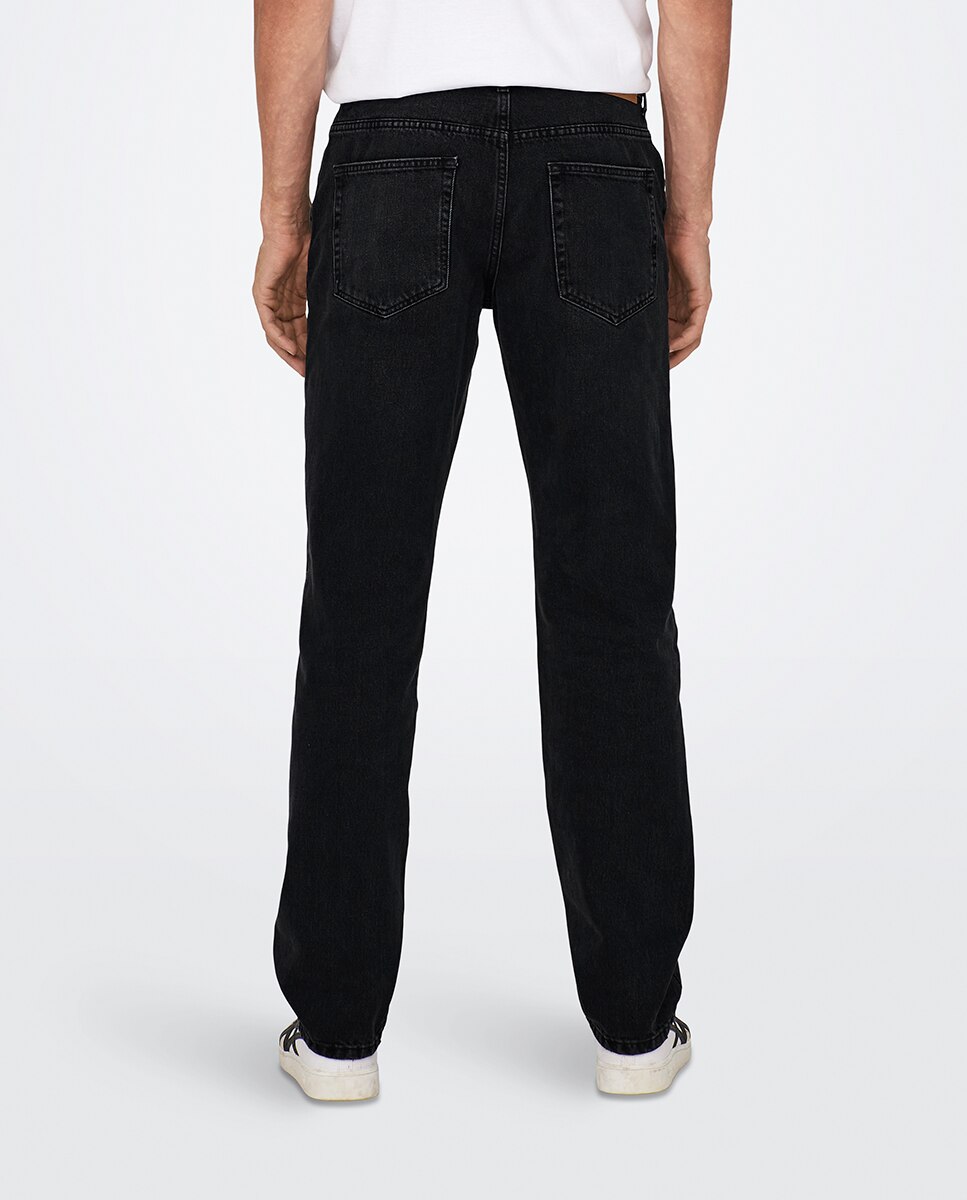 Jeans Straight Preto-3