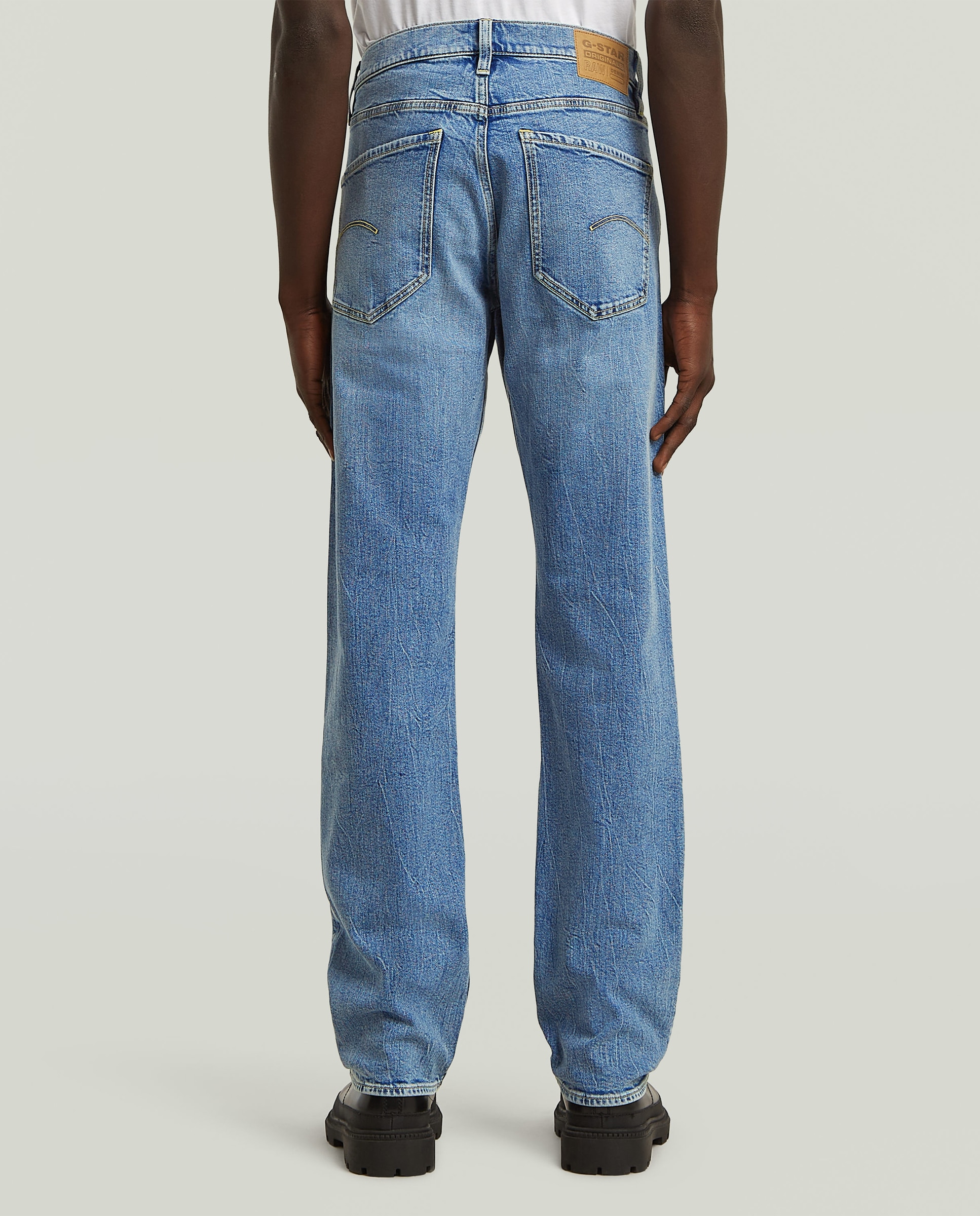 Jeans com Fecho Oculto Azul-2