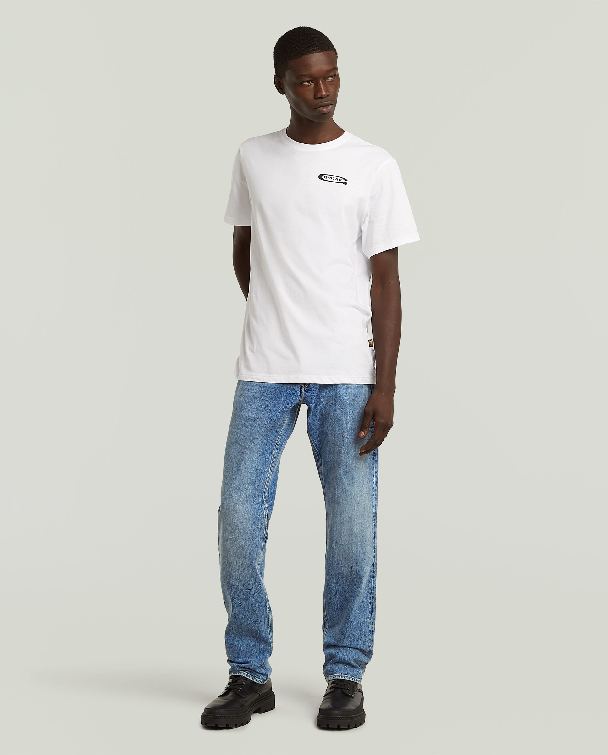 Jeans com Fecho Oculto Azul-7