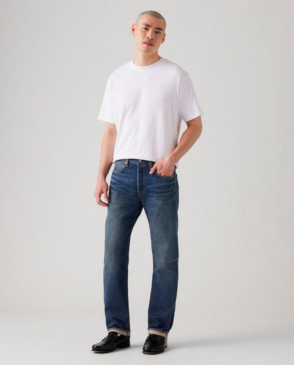 Imagem 0 de Jeans 501® Original Straight de Algodão