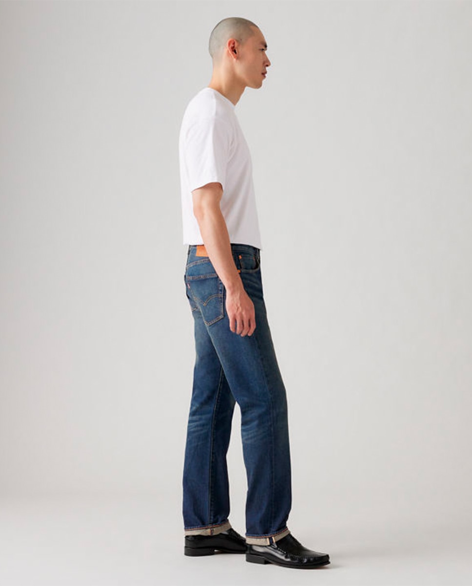 Jeans 501® Original Straight de Algodão Azul-índigo-4