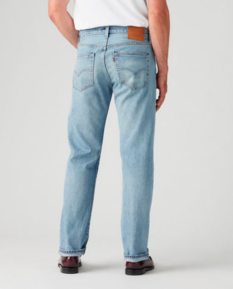 Jeans 501® Original Straight de Algodão Azul-claro-3