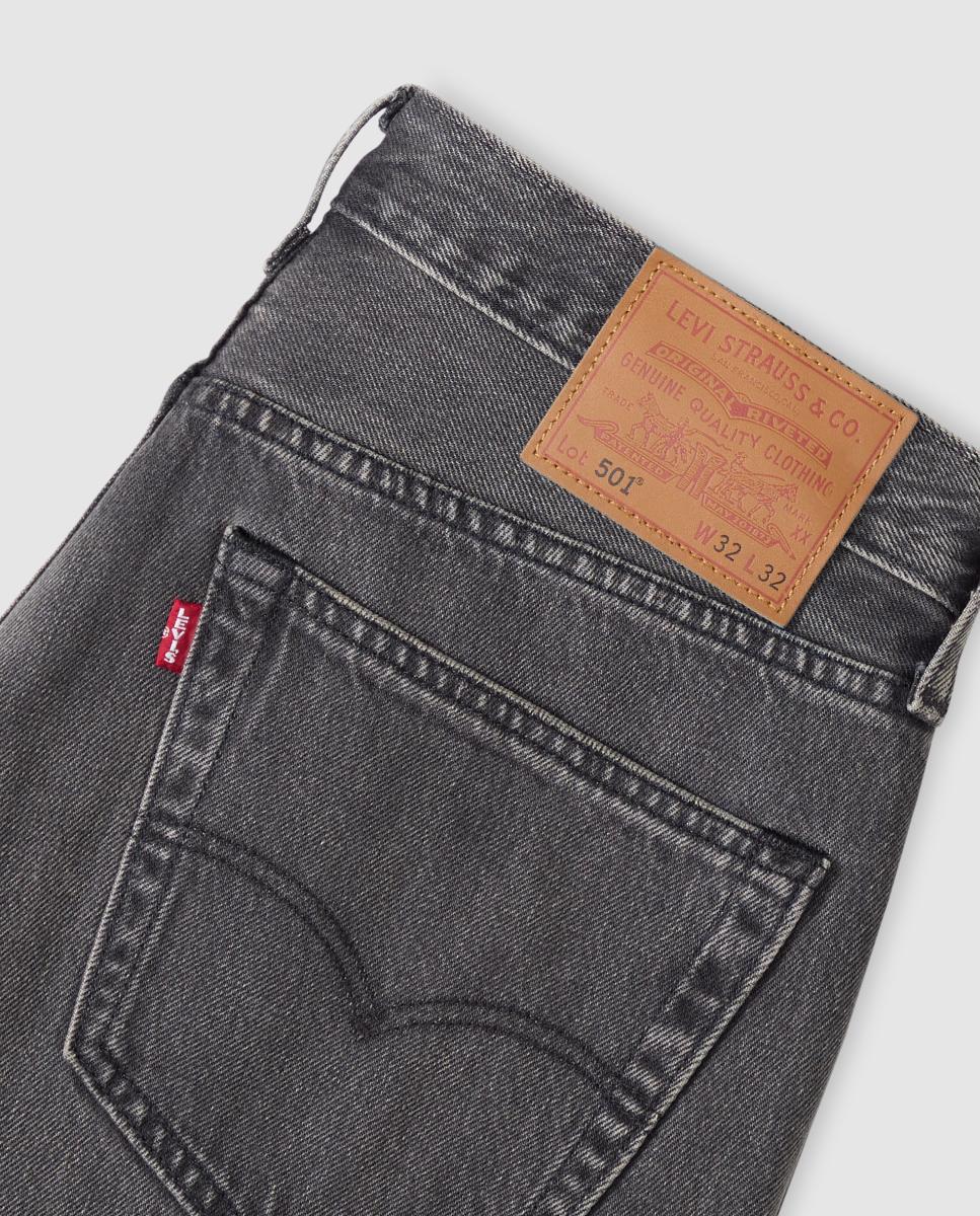 Jeans 501® Original Straight de Algodão Cinzento-escuro-6