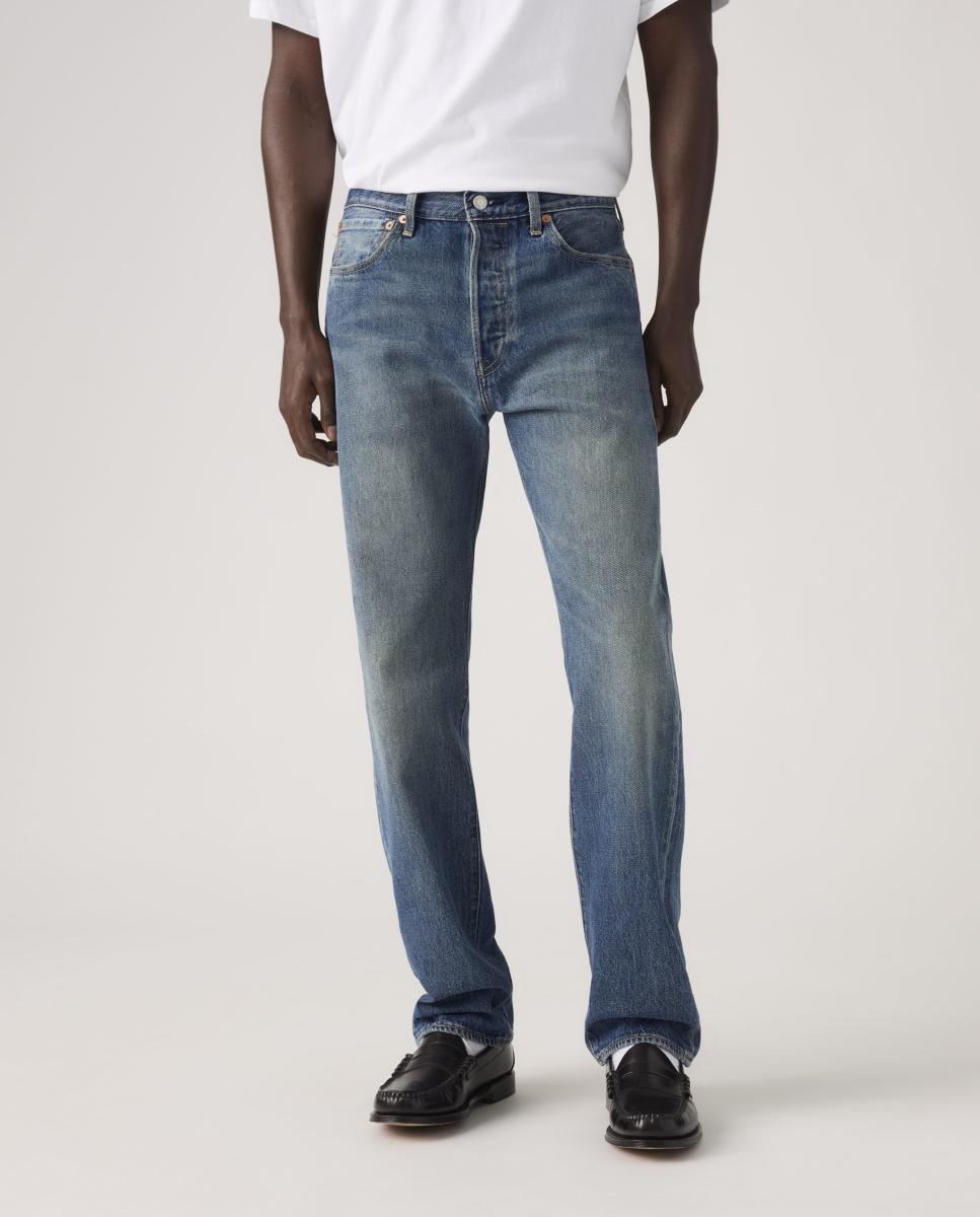 Jeans 501® Original Straight de Algodão Azul-2
