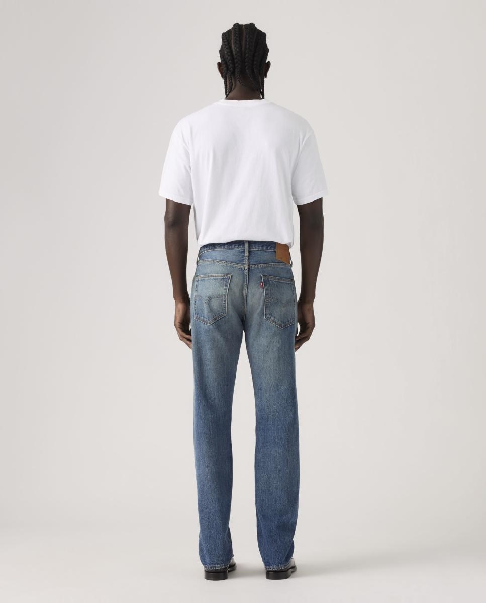 Jeans 501® Original Straight de Algodão Azul-3