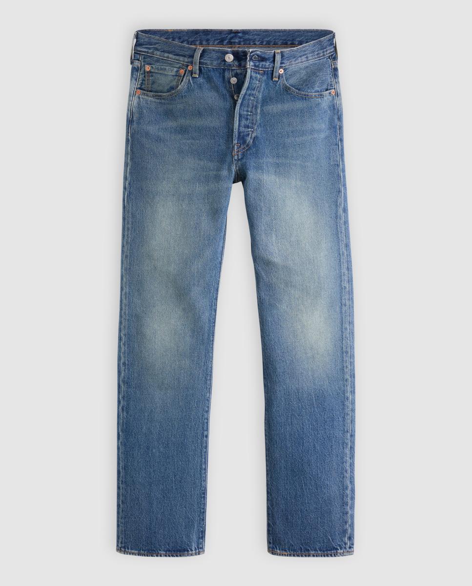 Jeans 501® Original Straight de Algodão Azul-5