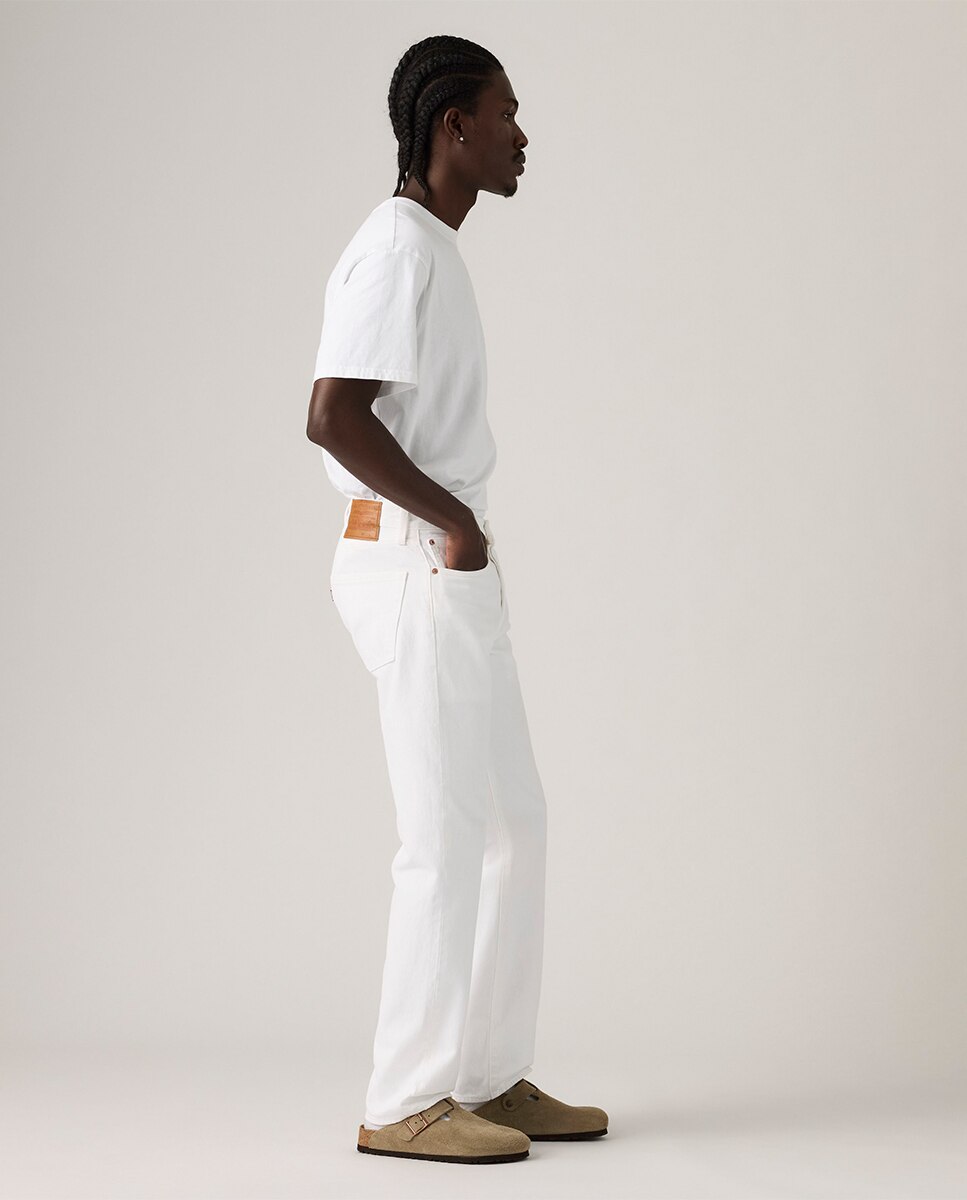 Jeans 501® Original Straight de Algodão Branco-4