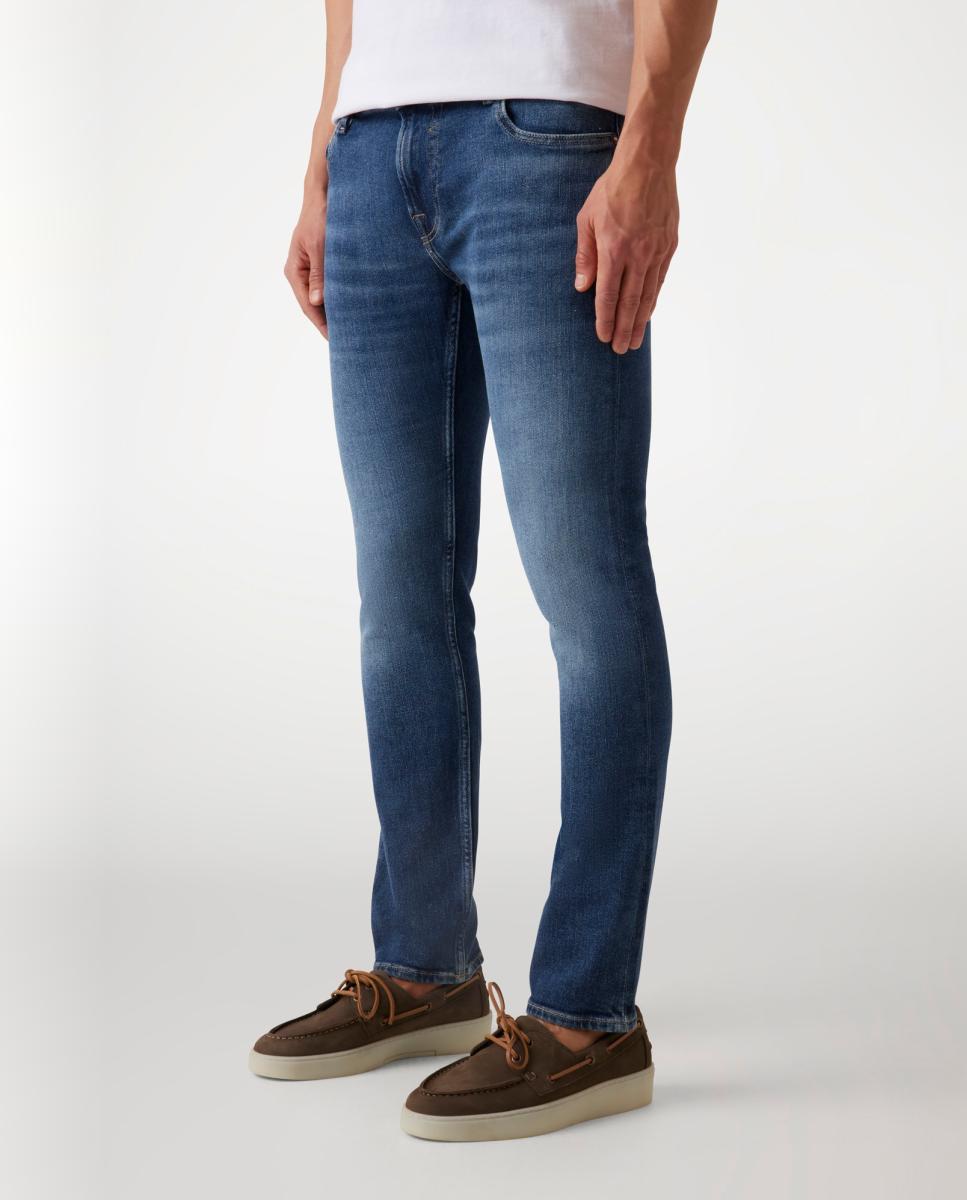 Jeans skinny de homem Azul-2