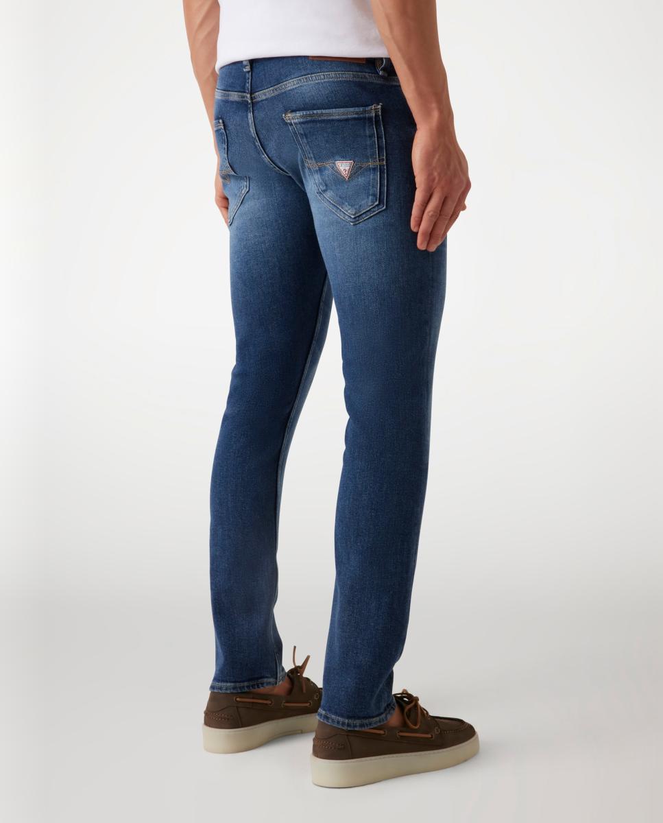 Jeans skinny de homem Azul-3
