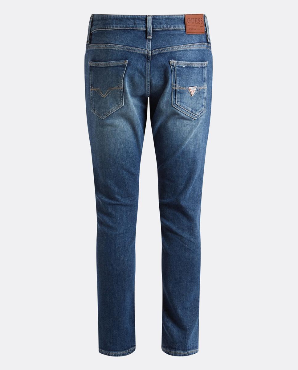 Jeans skinny de homem Azul-7