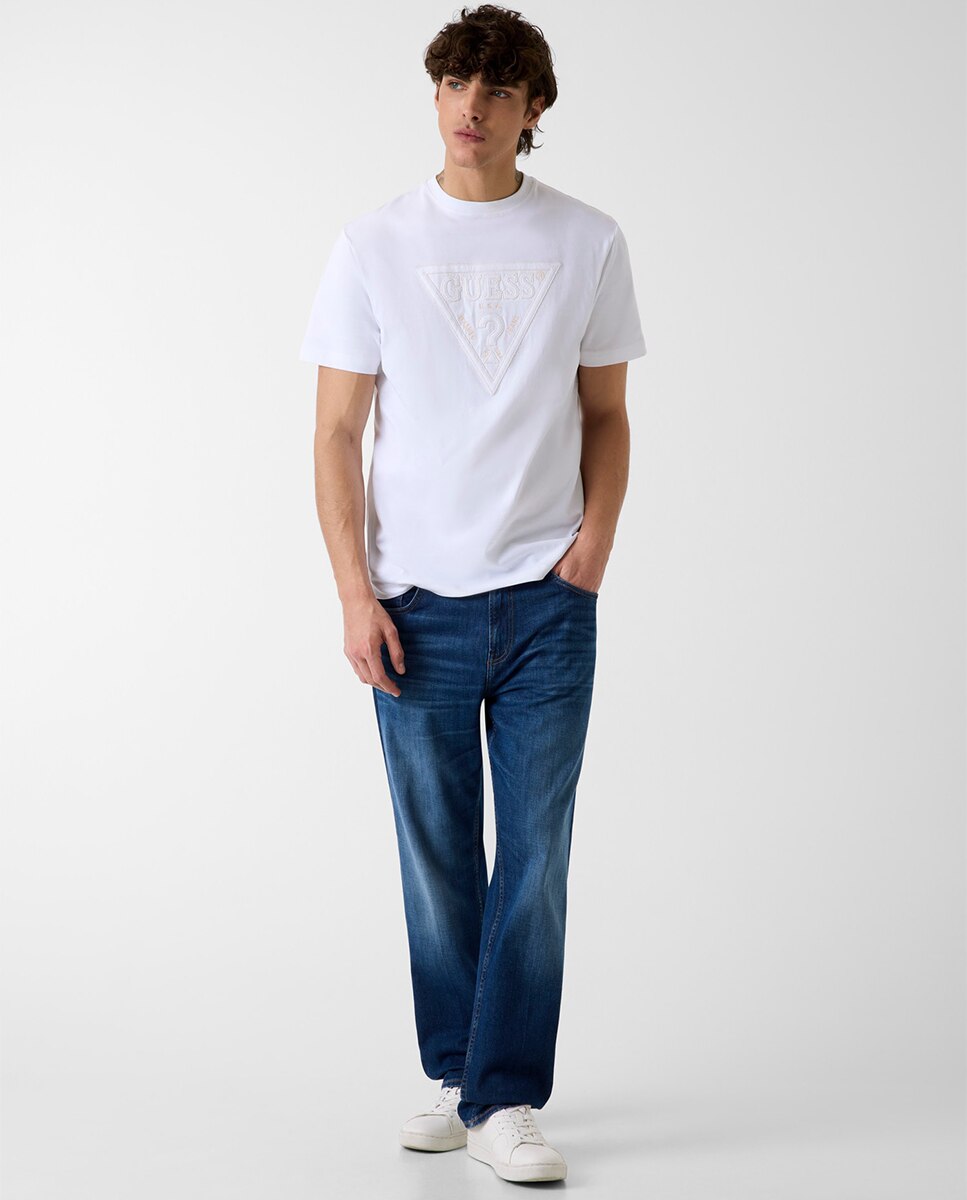 Jeans regular de homem Azul-1