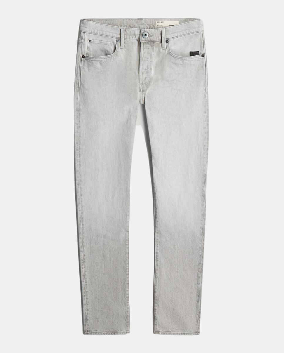 Jeans 3301 Justas Cinzento-6