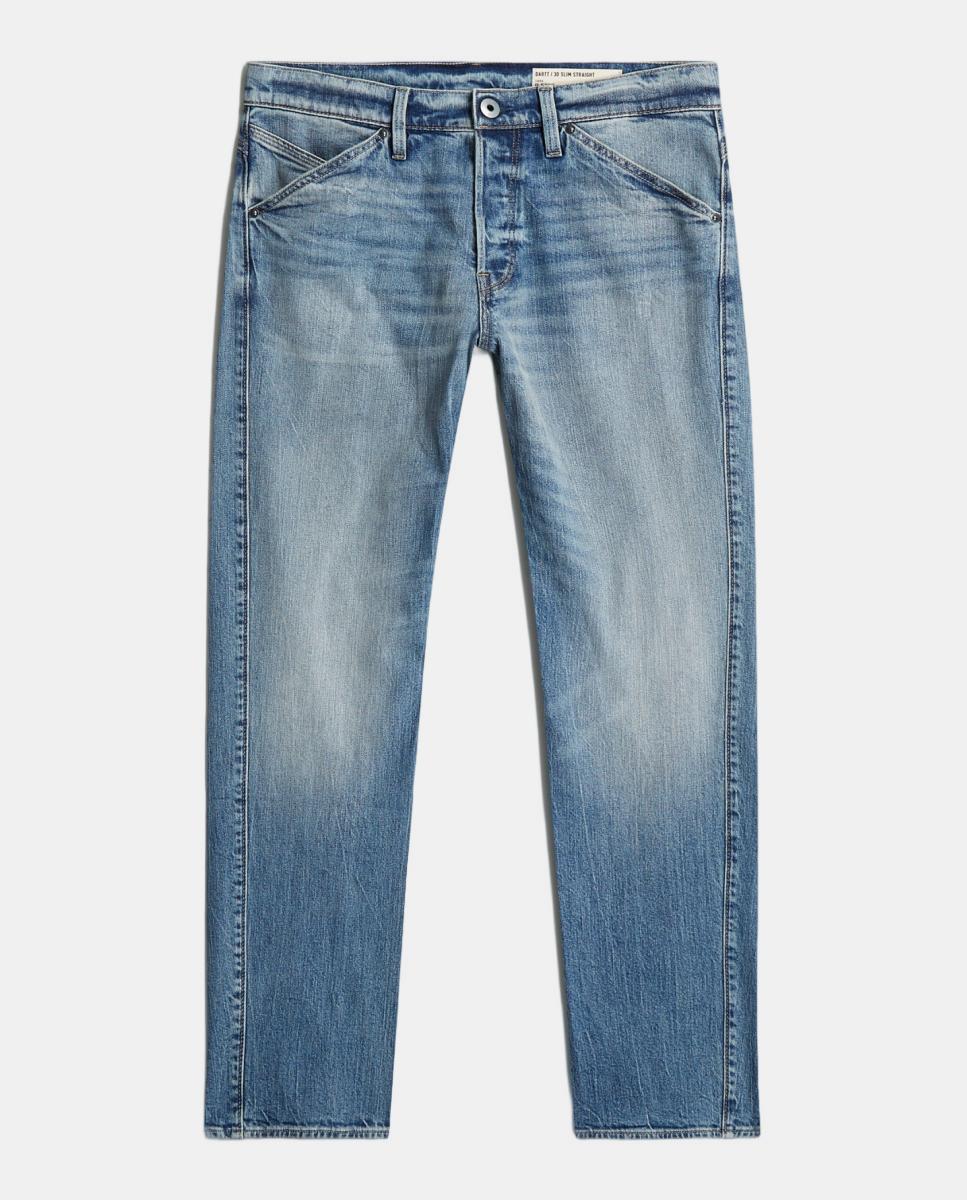 Jeans Justas Dartt com Cintura Média Azul-6