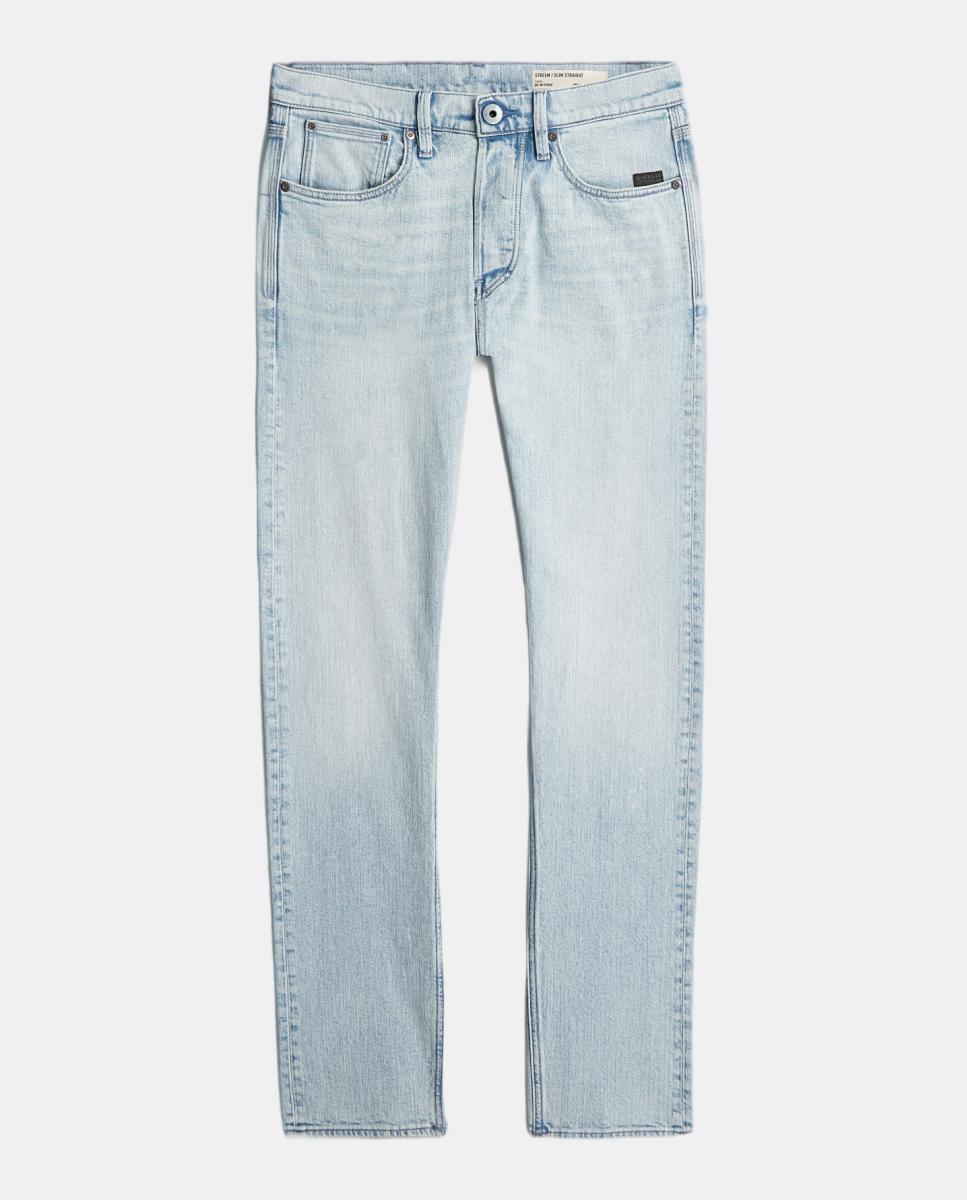 Jeans Straight Justas Streem com Cintura Média Azul-6