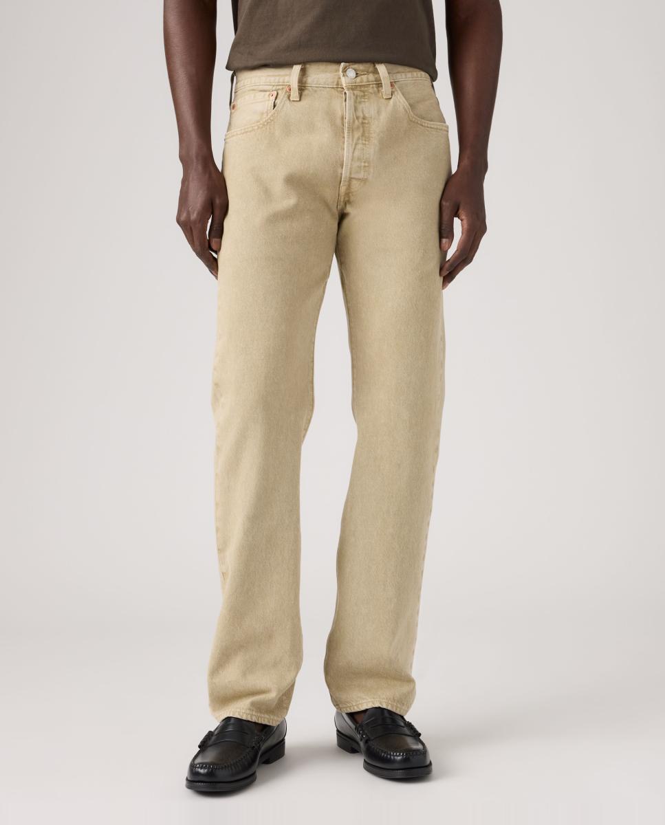 Jeans 501® Original Straight de Algodão Camel-2
