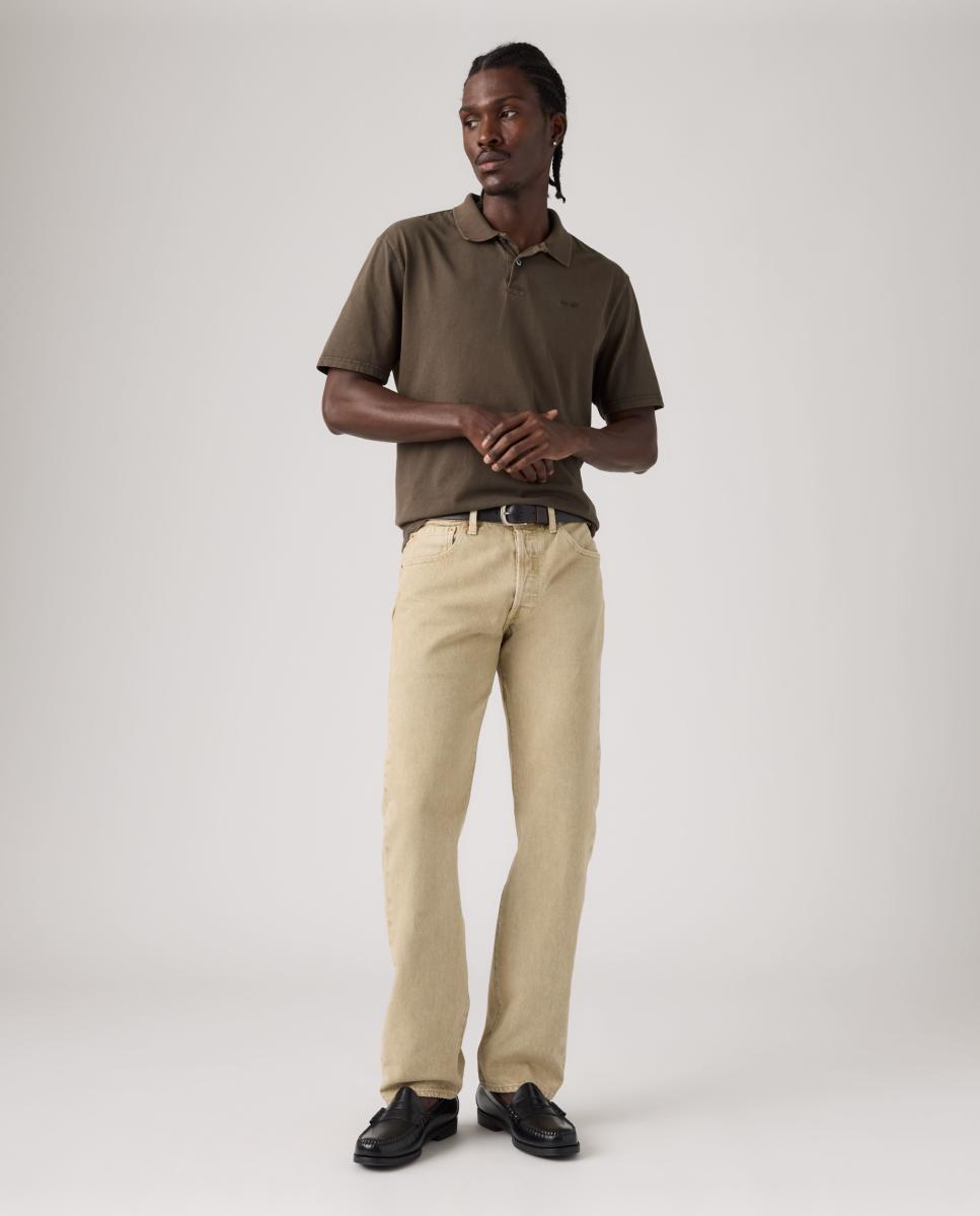 Jeans 501® Original Straight de Algodão Camel-7