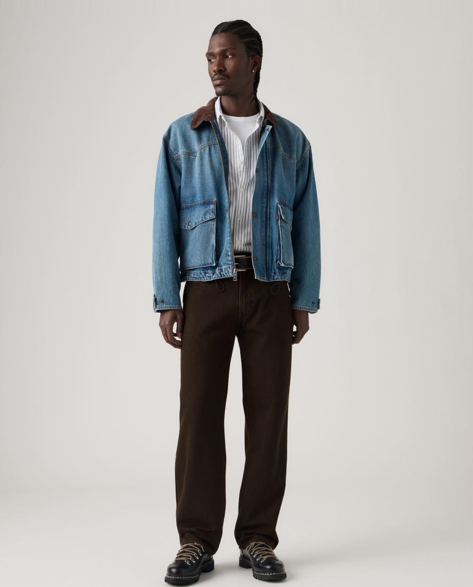 Jeans 568? Loose Straight Castanho-escuro-7