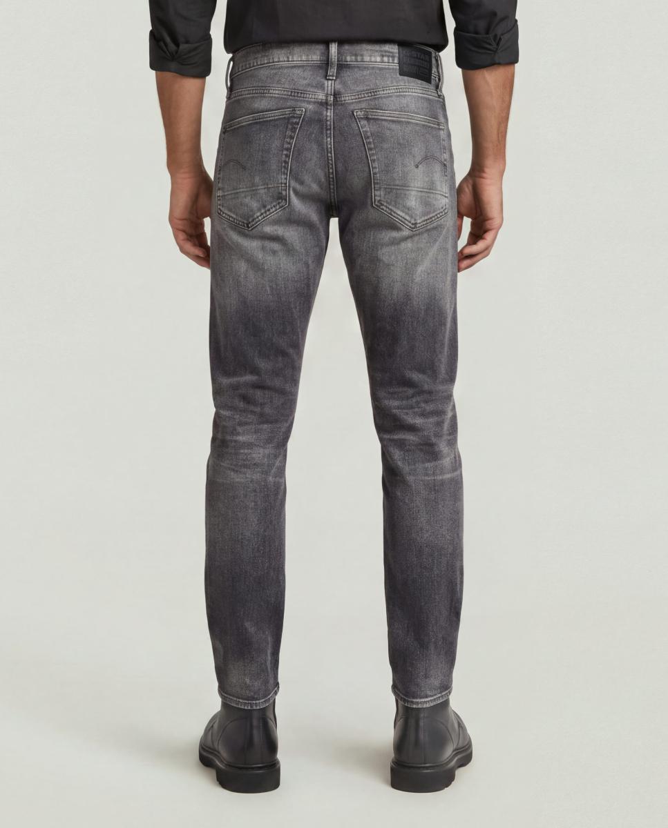 Jeans Modelo 3301 Relaxed Straight Cinzento-3