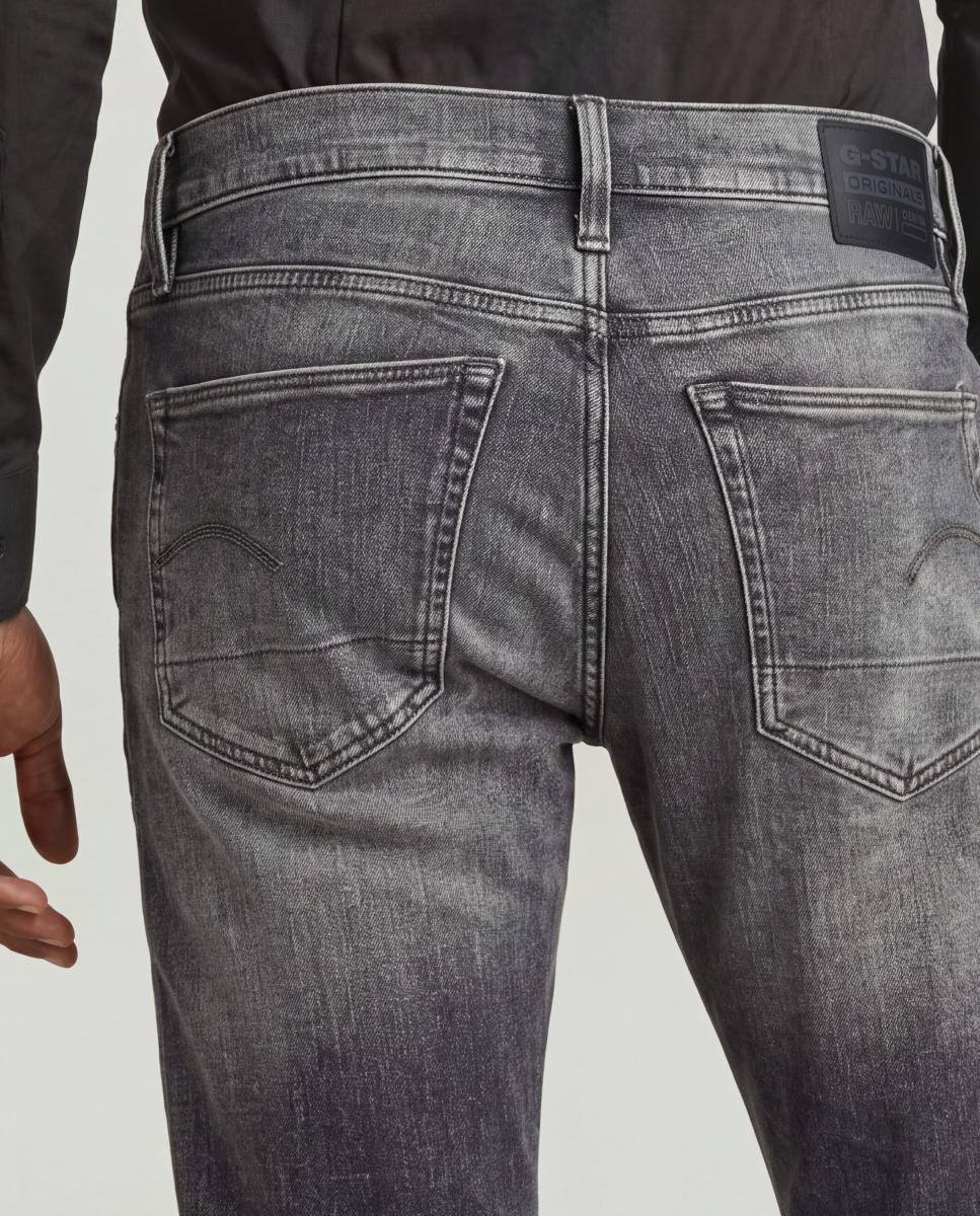 Jeans Modelo 3301 Relaxed Straight Cinzento-4