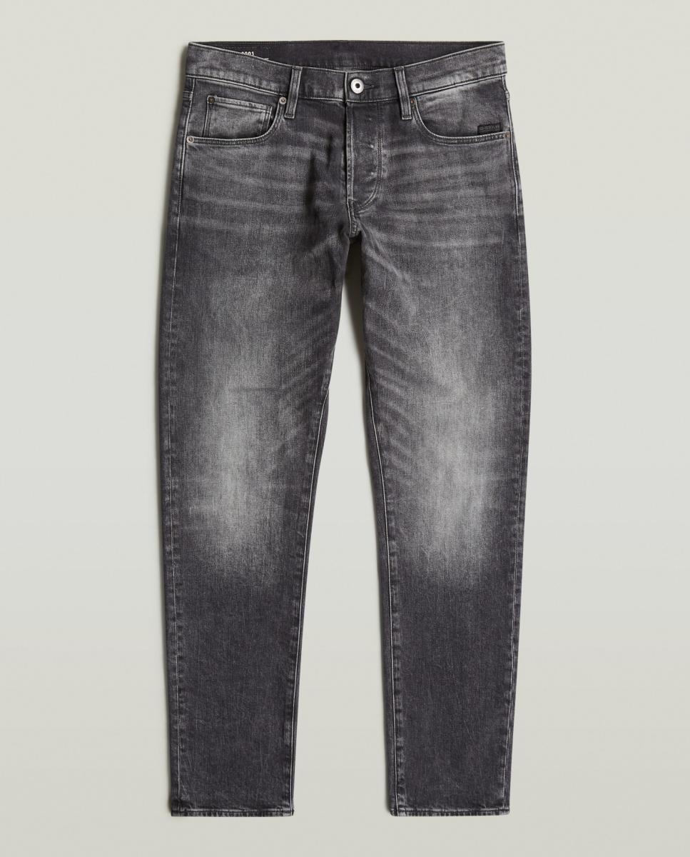 Jeans Modelo 3301 Relaxed Straight Cinzento-6
