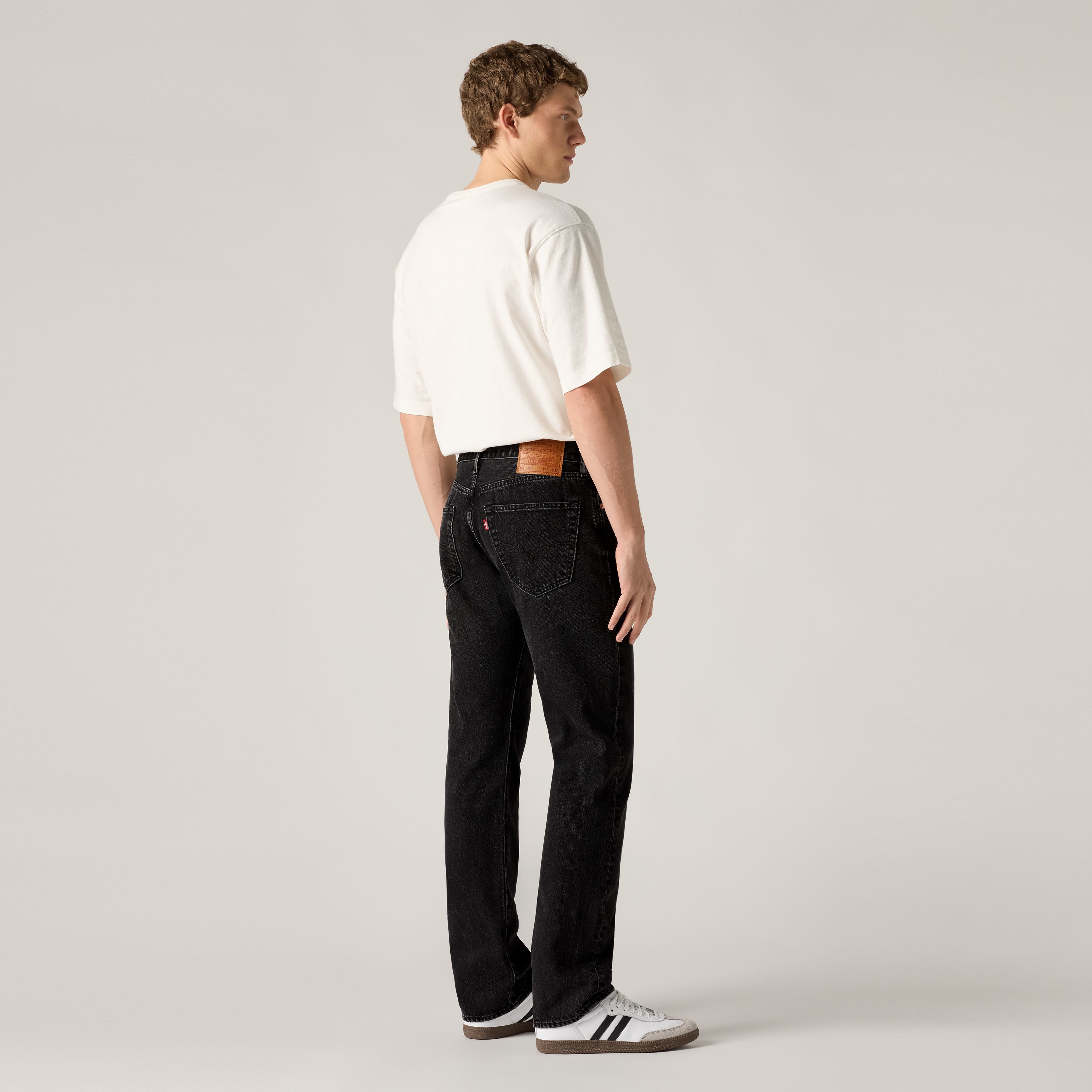 Jeans de homem Levi's 501 regular pretas Preto-4