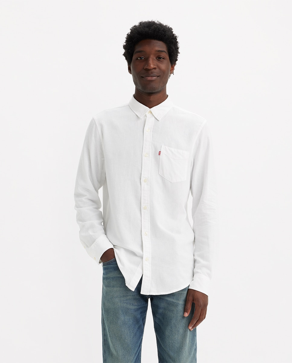 Camisa de Manga Comprida Branco-1