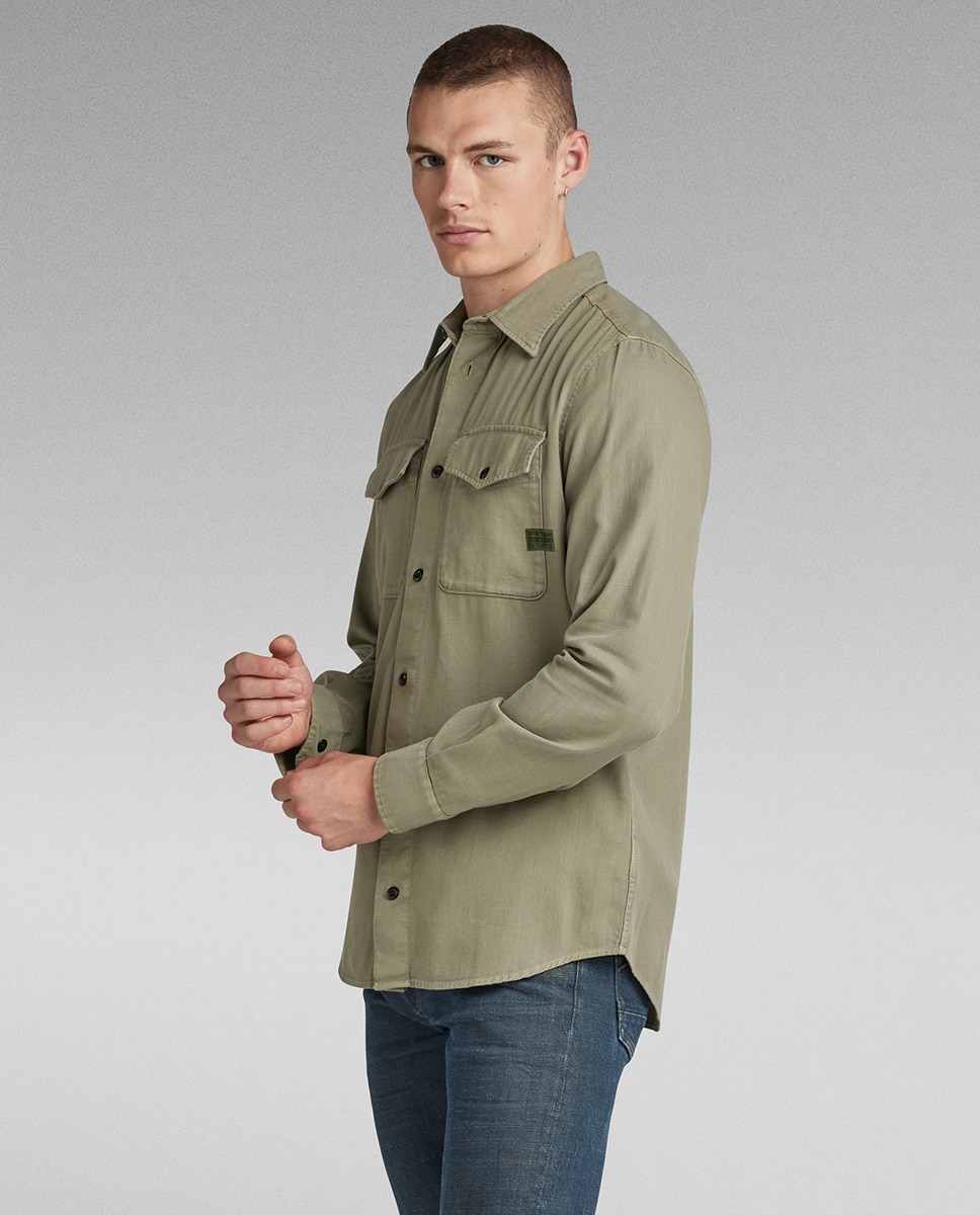 Camisa Marine de Corte Justo Verde-3