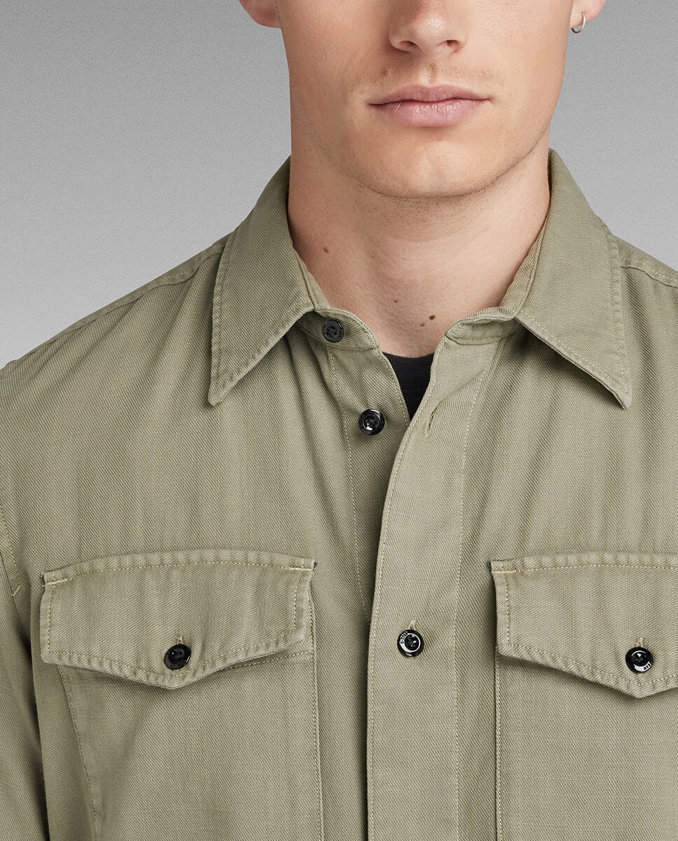 Camisa Marine de Corte Justo Verde-4