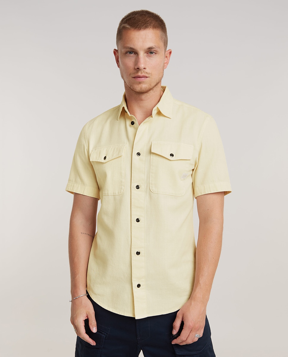 Camisa Marine de Corte Justo Bege-1