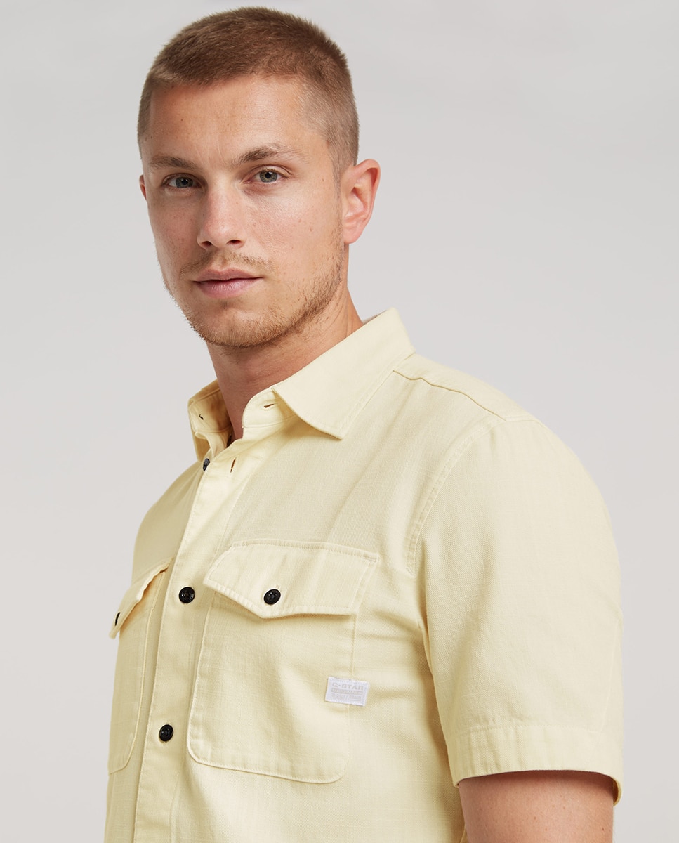 Camisa Marine de Corte Justo Bege-3