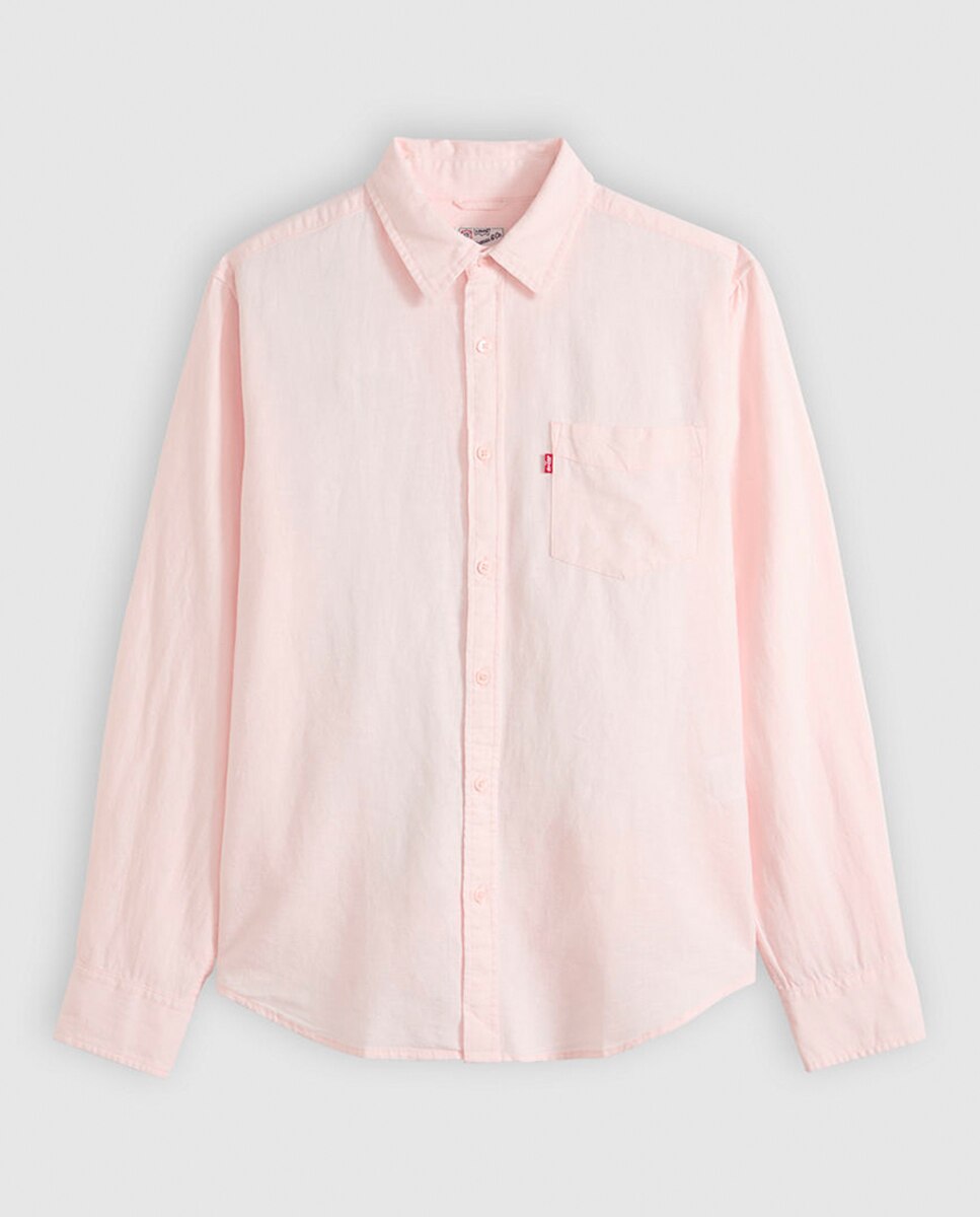 Camisa de Manga Comprida Rosa-3