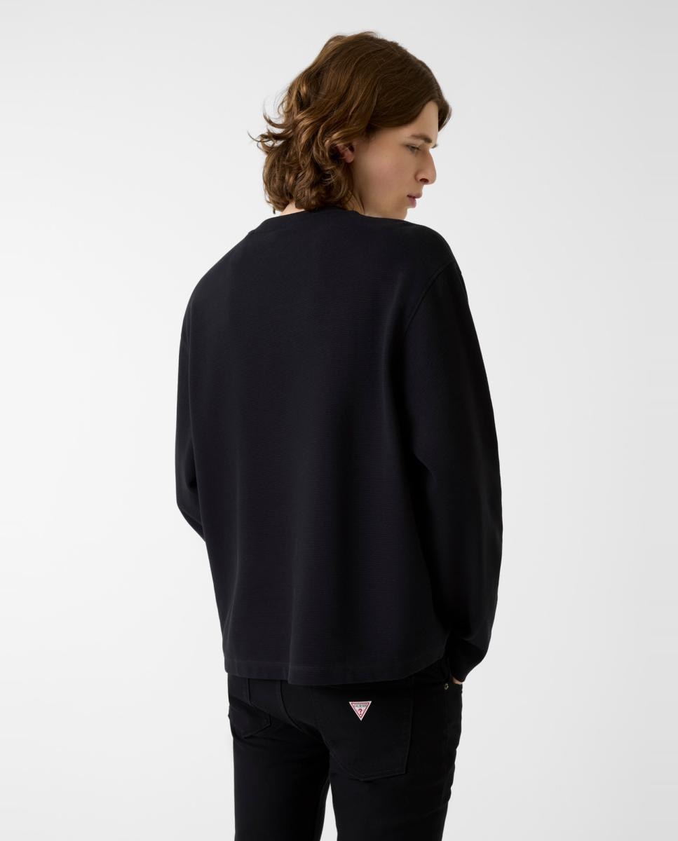 Camisola de Manga Comprida Preto-2